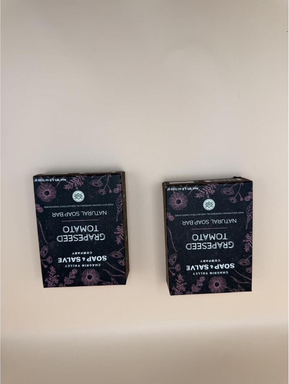 Set of 2 Chagrin Valley Grapeseed Tomato Natural Soap Bars 5.6oz - Organic - NEW